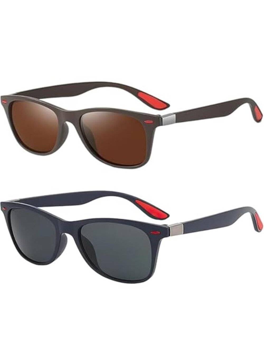 Retro Rectangular Sunglasses for Men – 90s Vintage Slim Square Small Frame